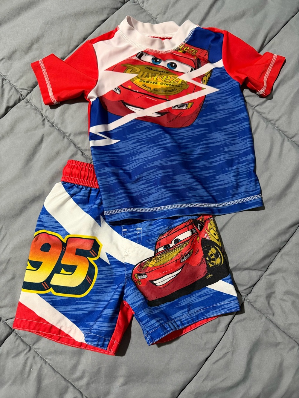 Boys Red & Blue Cars Swim Set